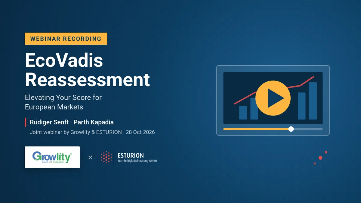Webinar-Aufzeichnung EcoVadis Reassessment mit Rüdiger Senft und Parth Kapadia