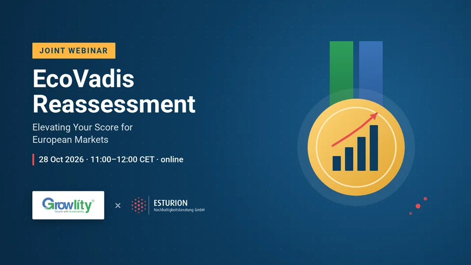 Gemeinsames Webinar mit unserem Partner Growlity: EcoVadis-Reassessment gezielt vorbereiten